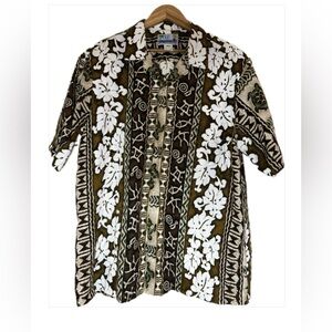 Vintage Styles by RJC Hawaii Patterned Short Sleeve Button Shirt Men’s Sz XL